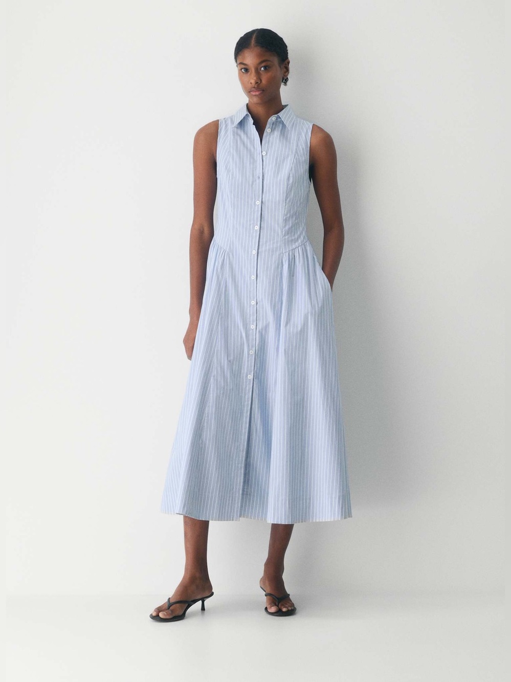 Aritzia Wilfred Subtext Poplin Dress